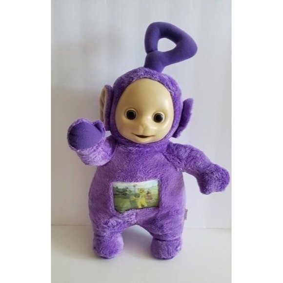 1998 Hasbro Playskool Teletubbies Tinky Winky Tummy Glow Purple Plush Doll - Picture 2 of 7